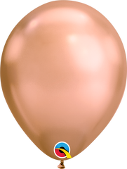 Chrome Rose Gold Latex Balloons by Qualatex