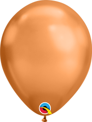 Chrome Copper Latex Balloons by Qualatex