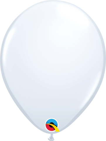 White Latex Balloons by Qualatex