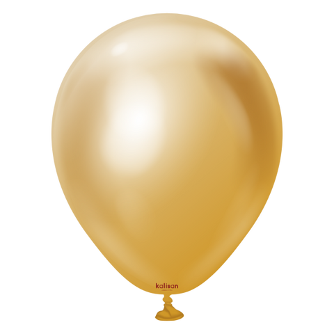 Mirror Gold Latex Balloons by Kalisan
