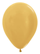 Metallic Gold Latex Balloons by Sempertex