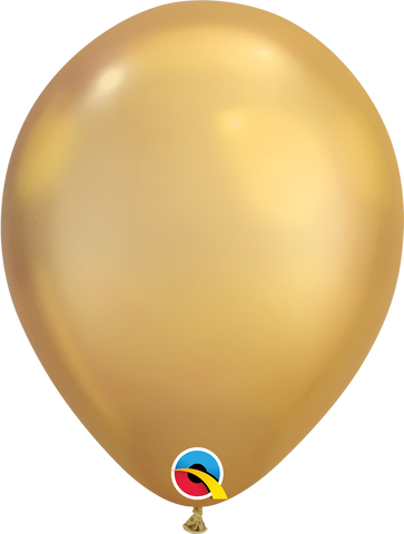 Chrome Gold Latex Balloons by Qualatex