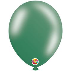 Metallic Forest Green Latex Balloons by Balloonia