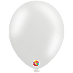 Metallic Pearl White Latex Balloons by Balloonia