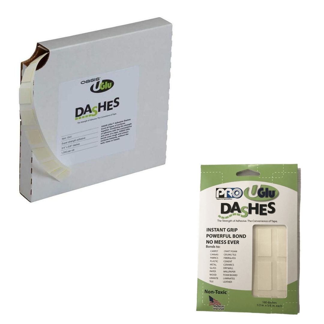 UGlu Dashes Pack of 100 5/8 inch square