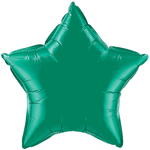 Emerald Green Star 4" Air-fill Balloon (requires heat sealing)