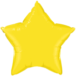 Citrine Yellow Star 4" Air-fill Balloon (requires heat sealing)
