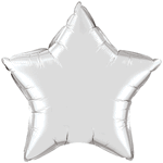 Silver Star 4" Air-fill Balloon (requires heat sealing)