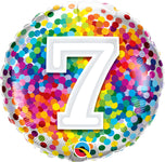 Rainbow Confetti 7 18" Balloon