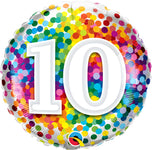 Rainbow Confetti 10 18" Balloon