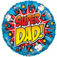 18" Foil Conver Usa Super Dad! Gellibean Balloon