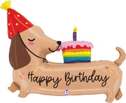 Happy Birthday Dachshund 43" Balloon