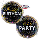 Happy Birthday Metallic Party 18″ Balloon
