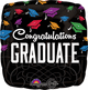 Congrats Graduate Black 17" Balloon