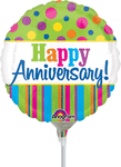 Bright Anniversary 9" Air-fill Balloon (requires heat sealing)