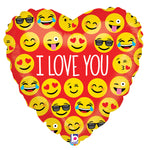Emoji I Love You 9" Air-fill Balloon (requires heat sealing)