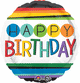 Rainbow Birthday 17" Balloon