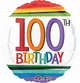 Rainbow Birthday 100 17" Balloon