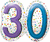 Rainbow Birthday 30 25" Balloon