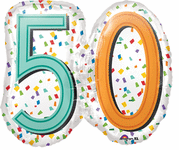 Rainbow Birthday 50 25" Balloon