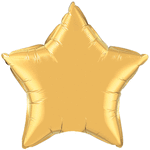 Metallic Gold Star 4" Air-fill Balloon (requires heat sealing)