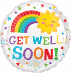 Get Well Soon! Happy Sun 17" Balloon