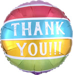 Thank You Striped Colors 17" Balloon