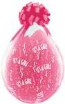 It's A Girl-A-Round Clear 18″ Latex Balloons (25 count)