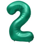 Number 2 - Metal Balloons - Green 32″ Balloon
