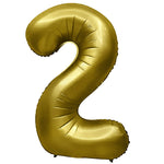 Number 2 - Metal Balloons - Vintage Gold 32″ Balloon