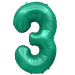 Number 3 - Metal Balloons - Green 32″ Balloon