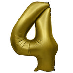 Number 4 - Metal Balloons - Vintage Gold 32″ Balloon
