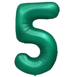 Number 5 - Metal Balloons - Green 32″ Balloon