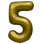 Number 5 - Metal Balloons - Vintage Gold 32″ Balloon