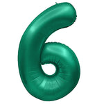 Number 6 - Metal Balloons - Green 32″ Balloon