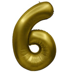 Number 6 - Metal Balloons - Vintage Gold 32″ Balloon