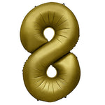 Number 8 - Metal Balloons - Vintage Gold 32″ Balloon