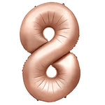 Number 8 - Metal Balloons - Rose Gold 32″ Balloon