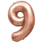 Number 9 - Metal Balloons - Rose Gold 32″ Balloon