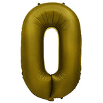 Number 0 - Metal Balloons - Vintage Gold 32″ Balloon