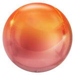 3D Sphere - Metallic Ombré Rose Gold & Orange 14″ Balloon