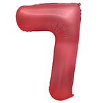 Number 7 - Metal Balloons - Crimson Red 32″ Balloon