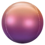 3D Sphere - Satin Ombré Rose Gold & Magenta 14″ Balloon