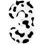 Number 3 - Cow Print 36″ Balloon