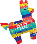 Feliz Cumpleaños Llama Piñata 33" Balloon