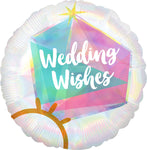 Iridescent Wedding Ring 18" Balloon