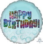 Happy Birthday Rainbow Sequins 17" Balloon