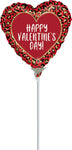 Happy Valentine's Day Animal Print 4" Air-fill Balloon (requires heat sealing)