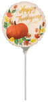 Satin Happy Thanksgiving Fall Pumpkin 9" Air-fill Balloon (requires heat sealing)