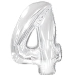 Number 4 - Silver 38″ Balloon